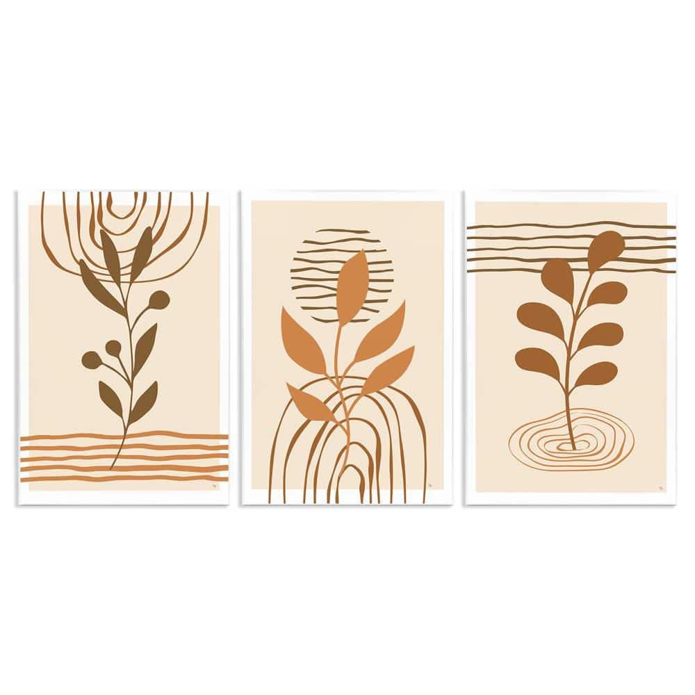 Boho Sprigs and Line Patterns by Martina Pavlova 3 Pieces Unframed Nature Graphic Art Print 15 in. x 10 in. price history on PriceWatchPro