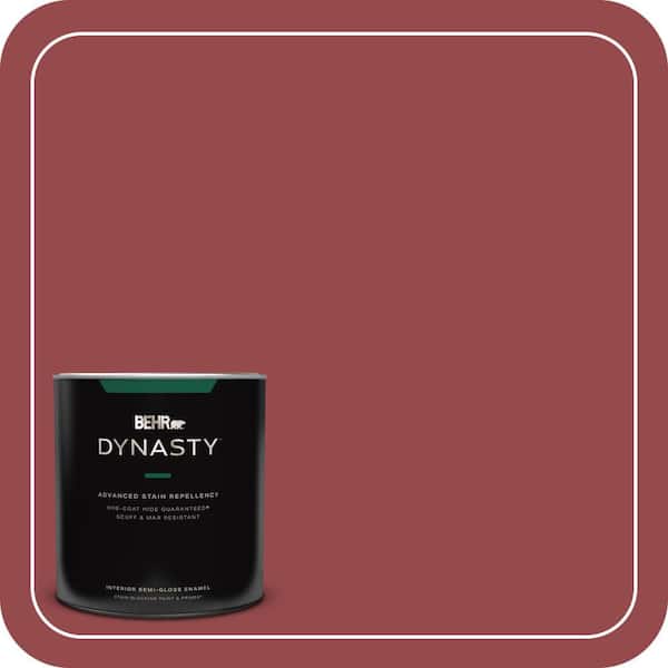 BEHR DYNASTY 1 qt. #M140-6 Circus Red Semi-Gloss Enamel Interior Stain-Blocking Paint and Primer