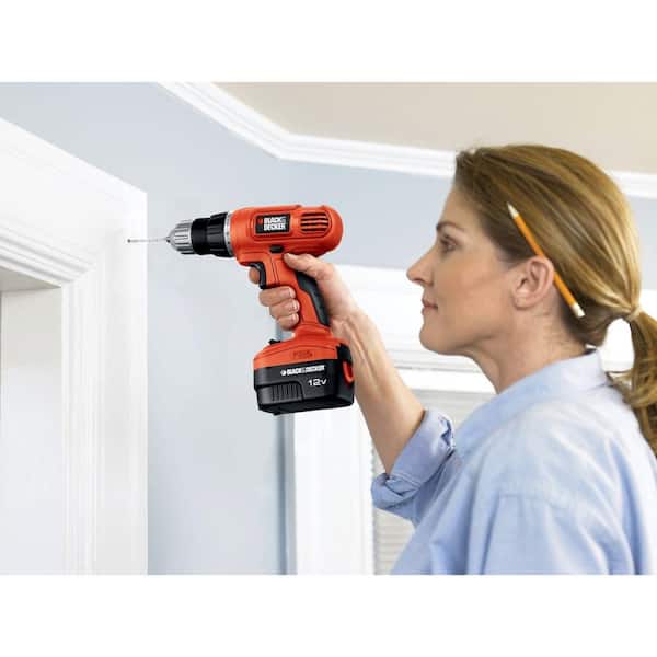 BLACK+DECKER 12-Volt NiCd Cordless 3/8 in. Drill with Soft Grips