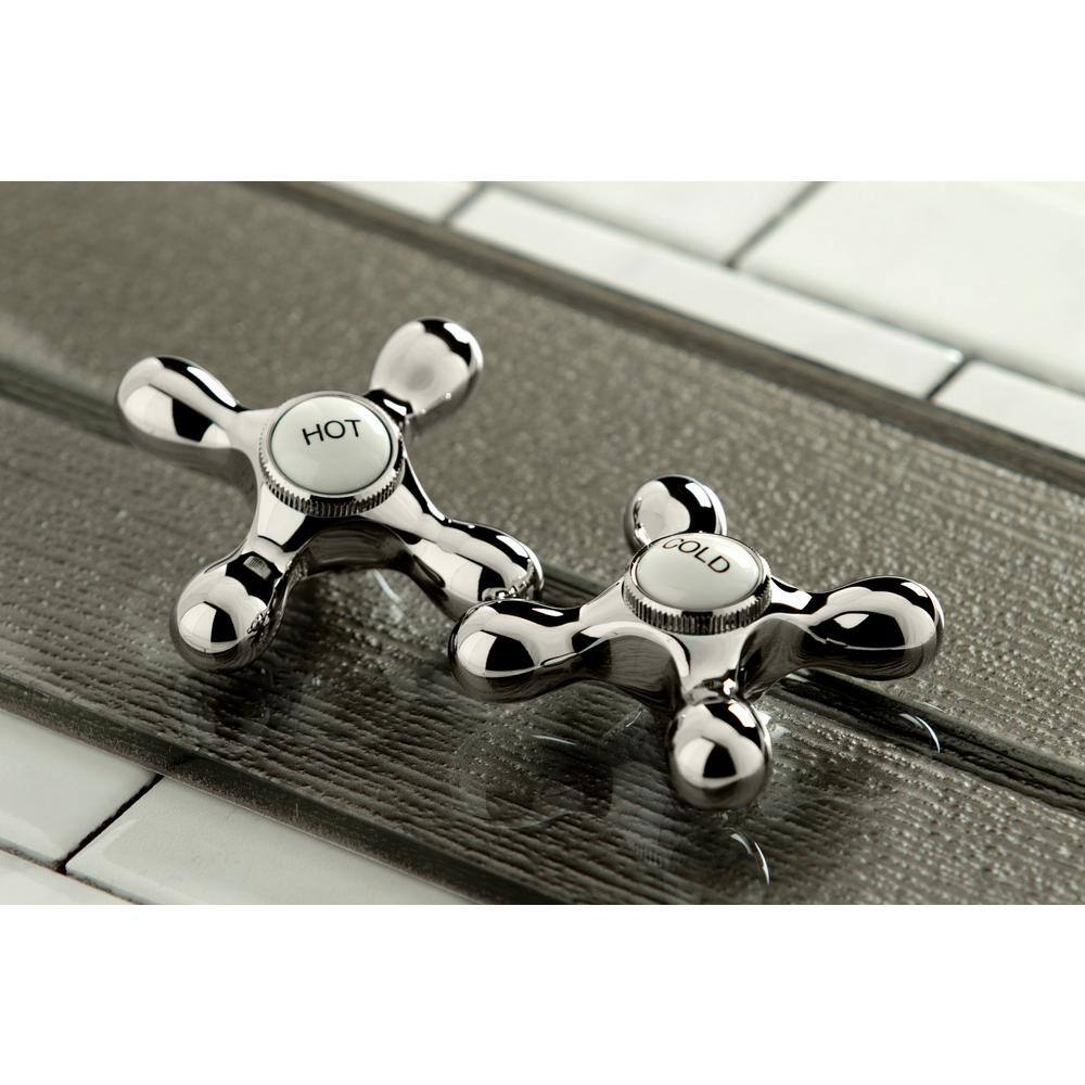 Polished Nickel Double Handle Widespread Kitchen Faucet