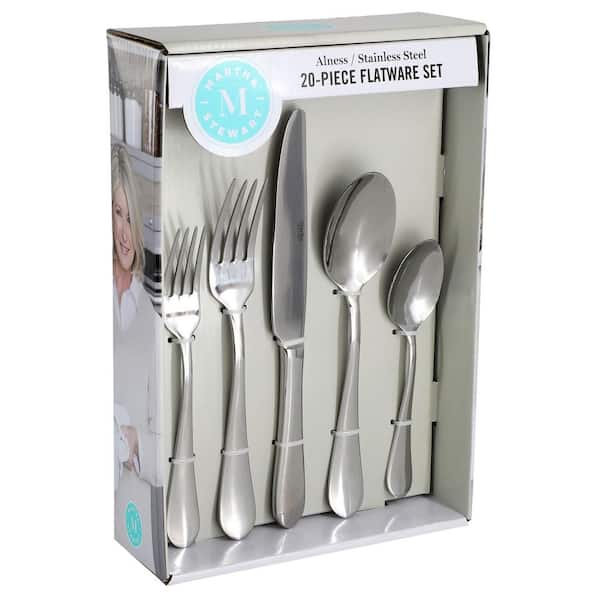 Alness 20 Piece Stainless Steel Flatware Set in Silver