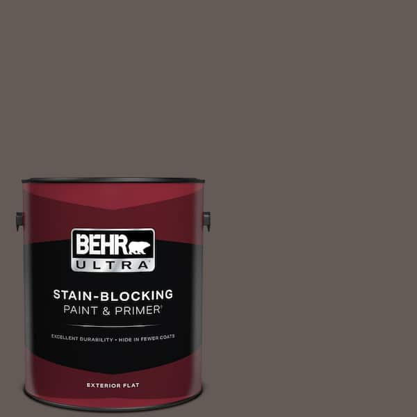 BEHR ULTRA 1 gal. #BXC-71 Wood Acres Flat Exterior Paint & Primer