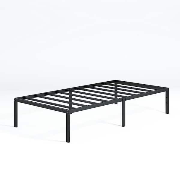Classic 14 in. Black Metal Twin Platform Bed Frame