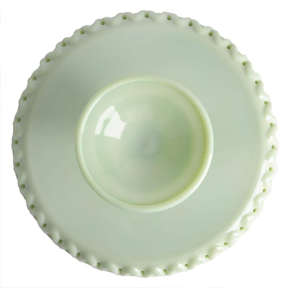 Mint Green Jadeite Glass Pedestal Cake Stand
