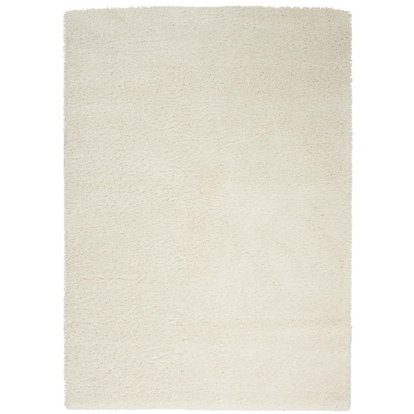 Nourison Malibu Shag Ivory 5 ft. x 7 ft. Shag Modern Area Rug