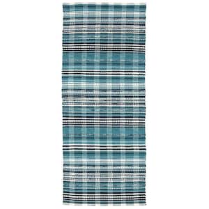 Blue Lakehouse Rug 2.8 ft. x 8 ft. Rectangle Stair Runner