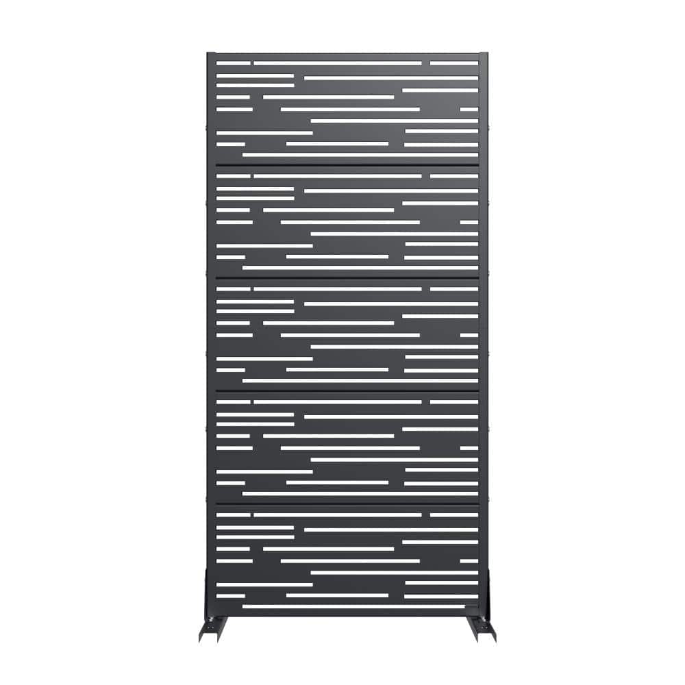 60 in. x 30 in. Cambrian Gray Metal Privacy Screen Decorative Garden Screens Outdoor Fence Panel for Patio Balcony price history on PriceWatchPro