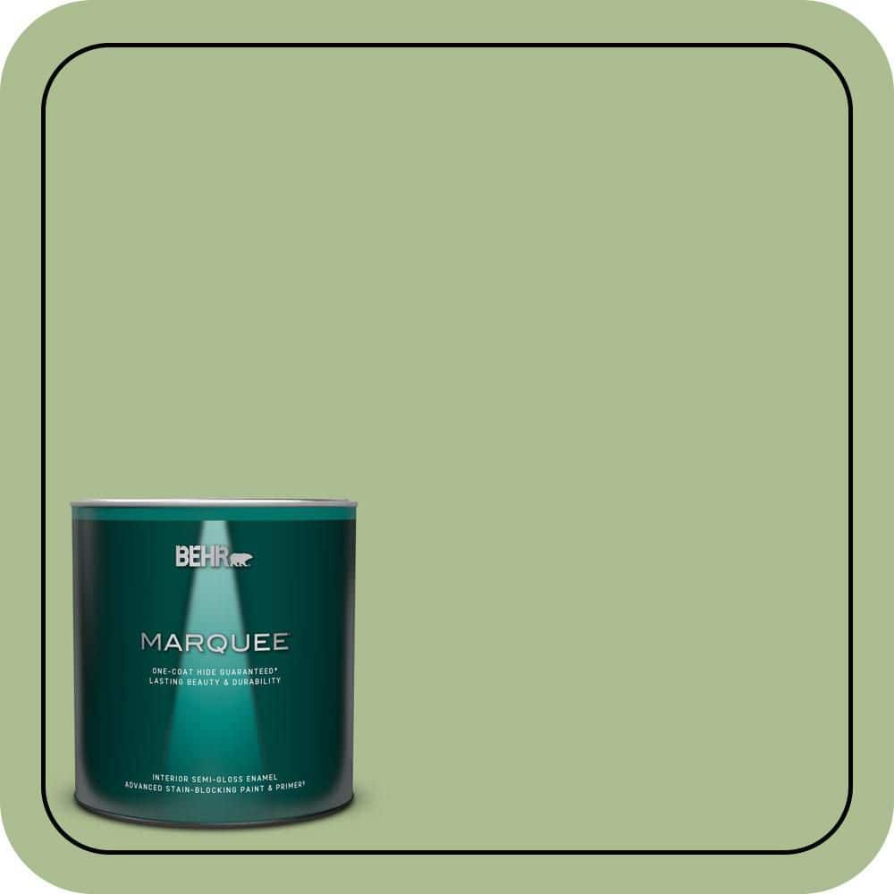 1 qt. #M370-4 Chervil Leaves One-Coat Hide Semi-Gloss Enamel Interior Paint & Primer price history on PriceWatchPro