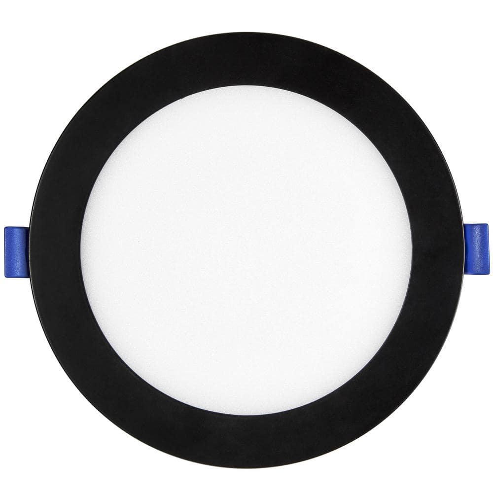 Black 6-Inch Ultra-Thin Aluminum LED Recessed Downlight