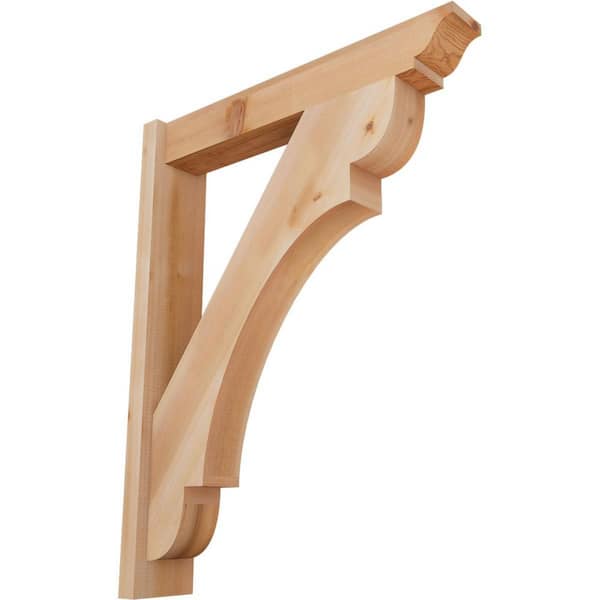 Ekena Millwork 6 in. x 36 in. x 28 in. Olympic Traditional Smooth Western Red Cedar Outlooker