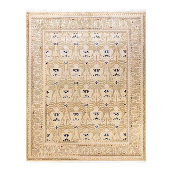 Solo Rugs Mogul One-of-a-Kind Traditional Ivory 8 ft. 3 in. x 10 ft. 3 in. Oriental Area Rug