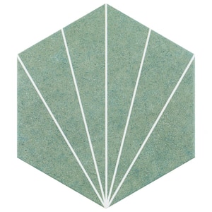 Aster Hex Verde 8-5/8 in. x 9-7/8 in. Porcelain Floor and Wall Tile (11.5 sq. ft./Case)