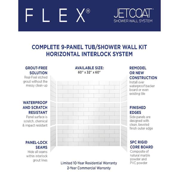 CRAFT + MAIN JETCOAT FLEX 60 in W x 60 in. H x 32 in. D 9-Piece