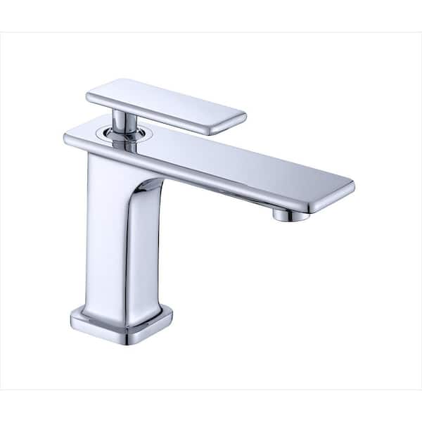 Single-Handle Single-Hole Bathroom Faucet Chrome