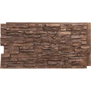 45-3/4 in. x 24-1/2 in. Canyon Ridge Stacked Stone, StoneWall Faux Stone Siding Panel