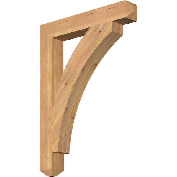 Ekena Millwork 3.5 in. x 32 in. x 24 in. Western Red Cedar Thorton Craftsman Smooth Bracket