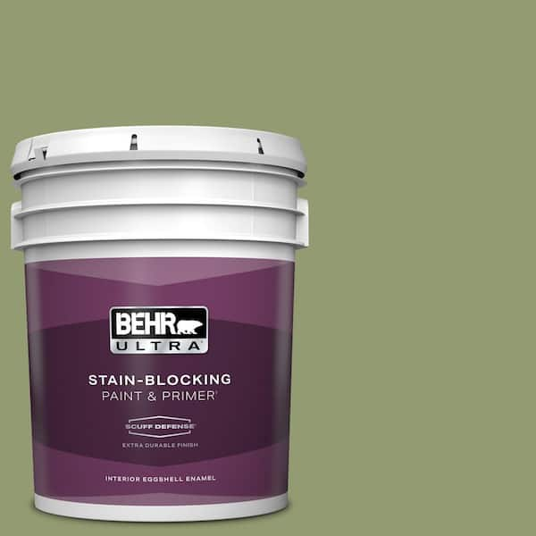 BEHR ULTRA 5 gal. #PPU11-04 Alamosa Green Extra Durable Eggshell Enamel Interior Paint & Primer