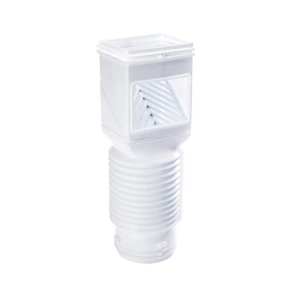 Flex Grate White Vinyl Downspout Filter