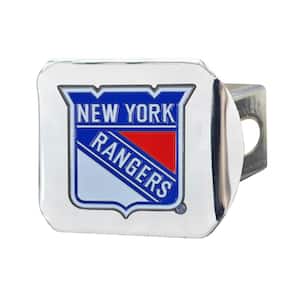 NHL New York Rangers Color Emblem on Chrome Hitch Cover
