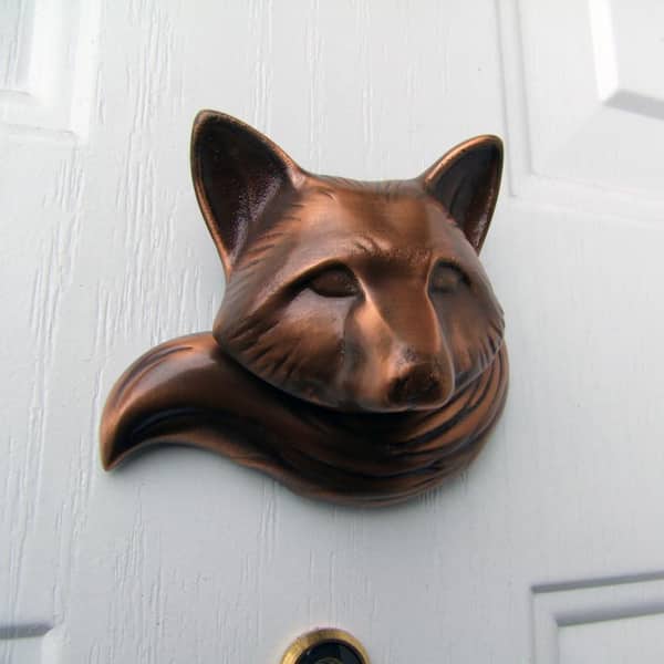 Michael Healy Oiled Bronze Fox Door Knocker MHS94 The Home Depot