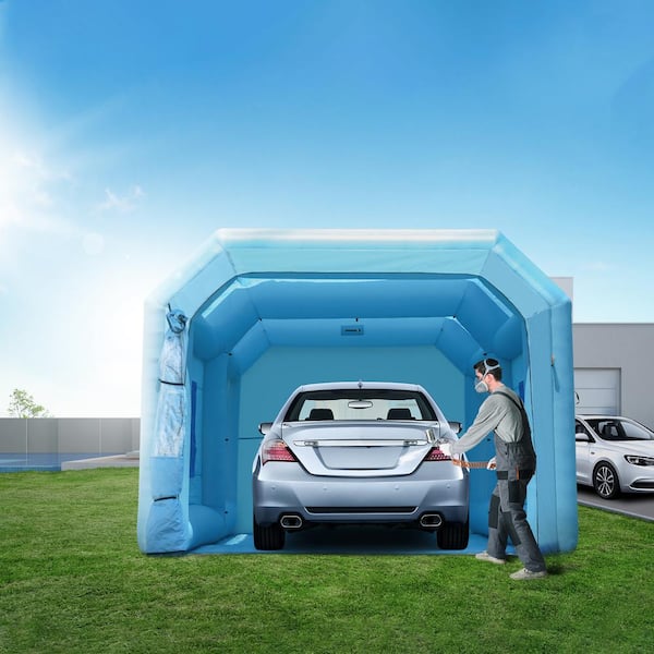 Inflatable Paint Booth, 21 ft. x 13.5 ft. x 9.8 ft. Inflatable Spray Booth, with 1100-Watt Powerful Blower