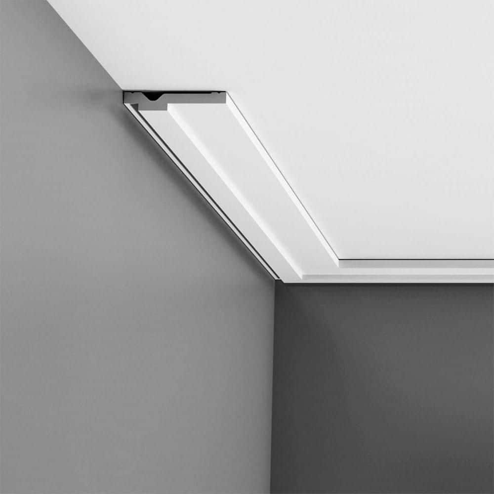 Primed White Polystyrene Crown Moulding 78" Length (5 Pack)