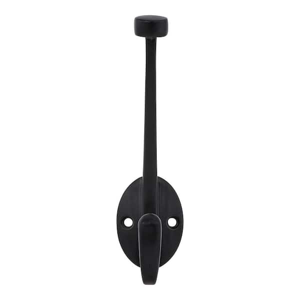 Home Decorators Collection 5-5/8 in. Matte Black Pilltop Wall Hooks (6-Pack)