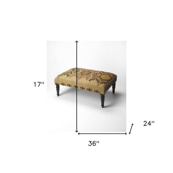 Multi Color Bernadette Upholstered Accent Ottoman