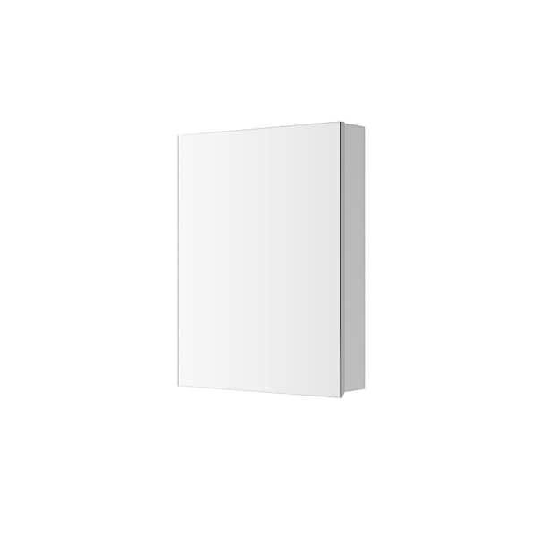 20 in. W x 26 in. H Rectangular White Surface Mount Medicine Cabinet with Mirror, with Door
