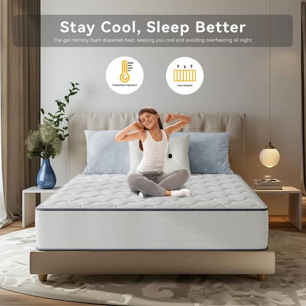 Hybrid Series Full Medium Gel Memory Foam 12 in. Bed-in-a-Box Mattress