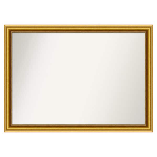 Amanti Art Townhouse Gold 39.75 in. x 28.75 in. Custom Non-Beveled Wood Framed Batthroom Vanity Wall Mirror