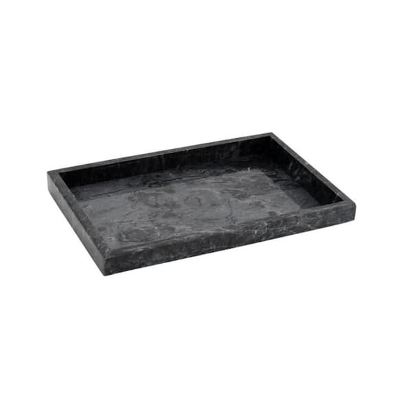 Marble Bathroom Tray Black 12 in. x 8 in. Stone Natural Decorative