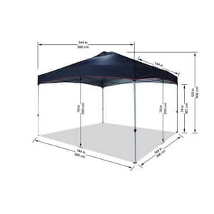12 ft. W x 12 ft. L x 11.1 ft. H 1 Touch Polyester Canopy