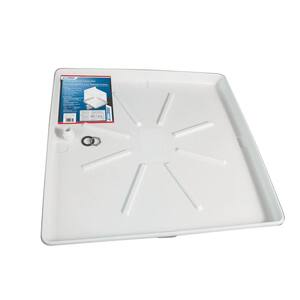 30 in. x 32 in. Washing Machine Drain Pan with PVC Fitting