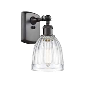 Brookfield 1-Light Oil Rubbed Bronze Wall Sconce with Clear Glass Shade