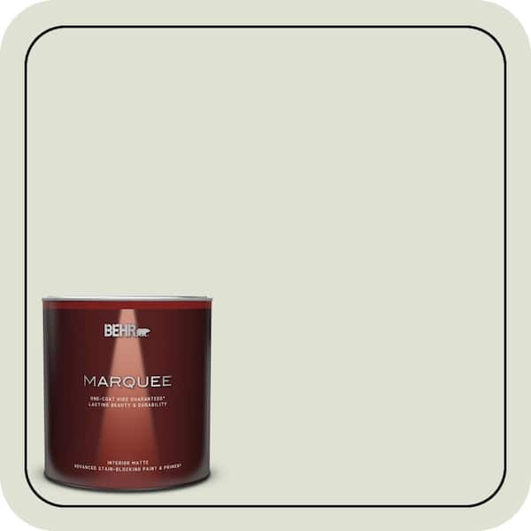 BEHR MARQUEE 1 qt. #S380-1 Moss Mist Matte Interior Paint & Primer