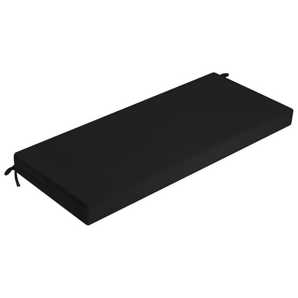 Unbranded 42 x 18 in. Black Rectangle Outdoor Bench Cushion