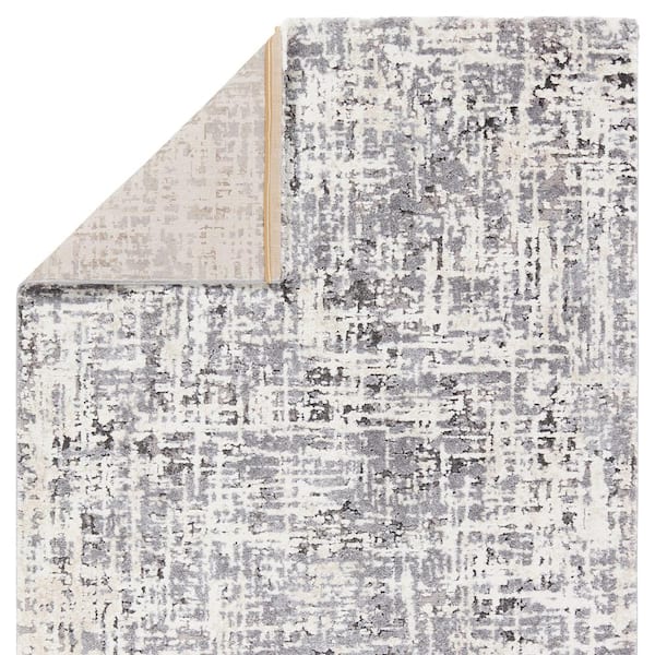 Gowon 3 ft. x 10 ft. Gray/Cream Abstract Runner Rug
