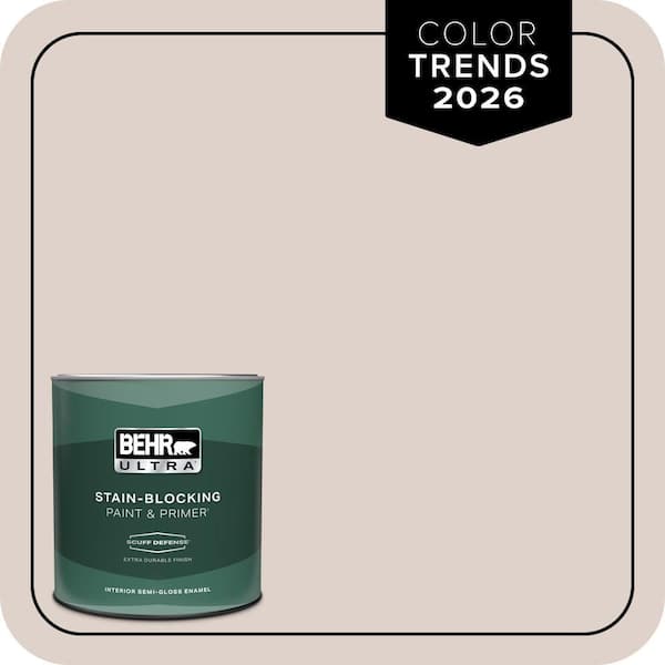 BEHR ULTRA 1 qt. #N150-1 Mocha Ice Extra Durable Semi-Gloss Enamel Interior Paint & Primer