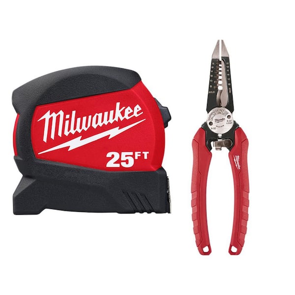 Details about   MILWAUKEE 25' X 1.2" TAPE MEASURE COMPACT WIDE BLADE HEAVY DUTY IMPACT FREE SHIP