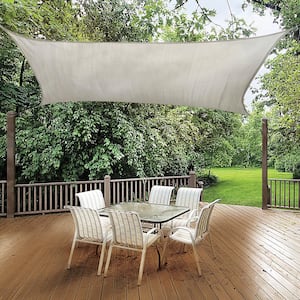 8 ft. x 12 ft. Almond Rectangle Shade Sail