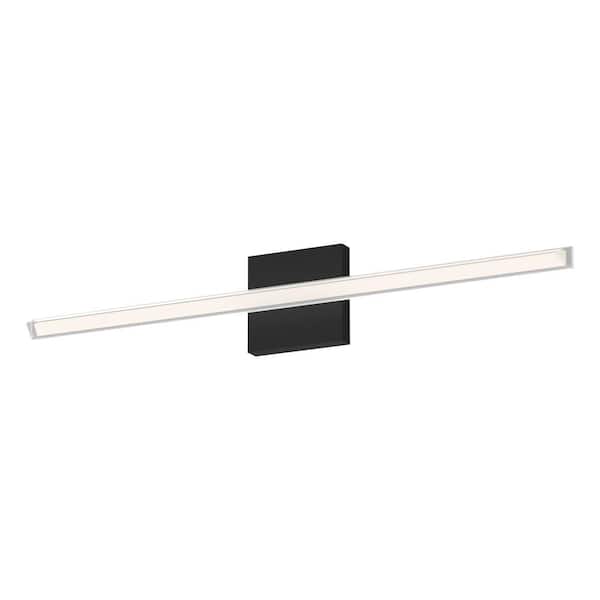 KUZCO Saphir 34-in 1 Light 30-Watt Black Integrated LED Vanity Light