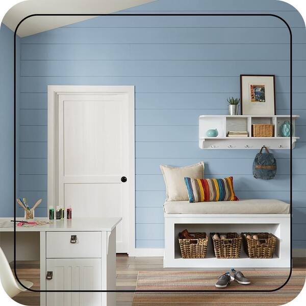 BEHR PREMIUM PLUS 8 oz. #BIC-10 Cotton Denim Satin Enamel