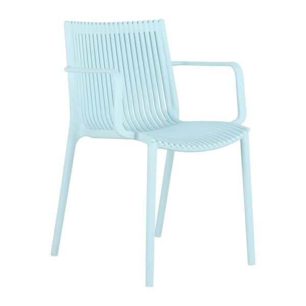 HumblePleb Light Blue Pp Patio Outdoor Dining Chair (Set of 4)
