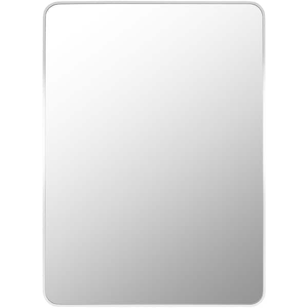 Livabliss Aranya 30.12 in. x 41.34 in. White Framed Decorative Mirror