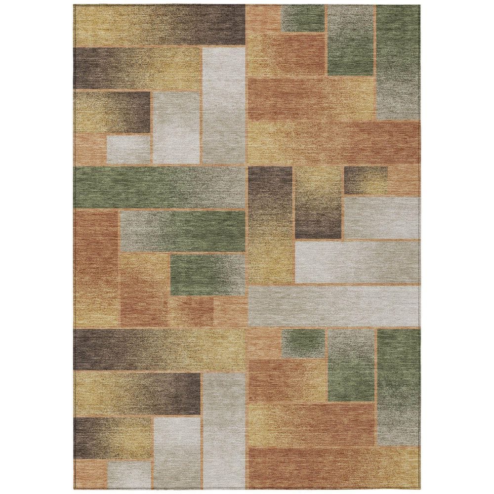 Chantille Machine Washable Indoor/Outdoor Abstract ACN2709 Copper 3 ft. x 4 ft. Area Rug price history on PriceWatchPro