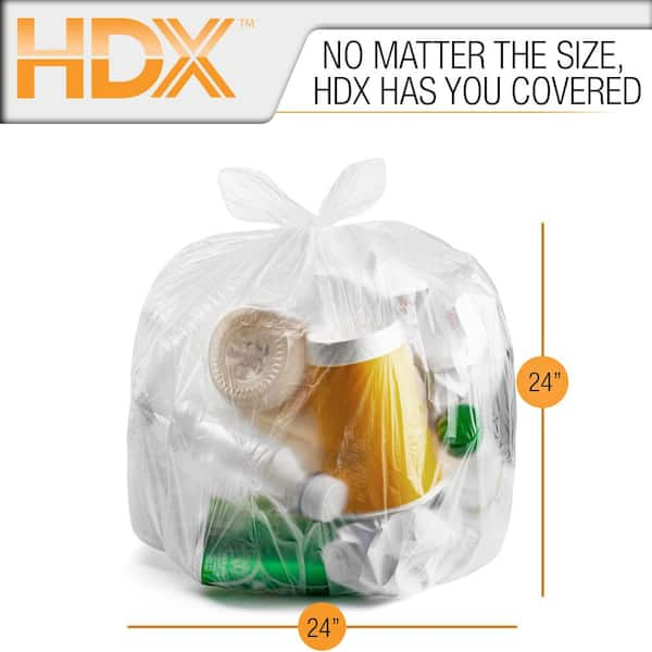 HDX 10 Gallon High Density Waste Basket Trash Bags (250-Count) HD10250H -  The Home Depot