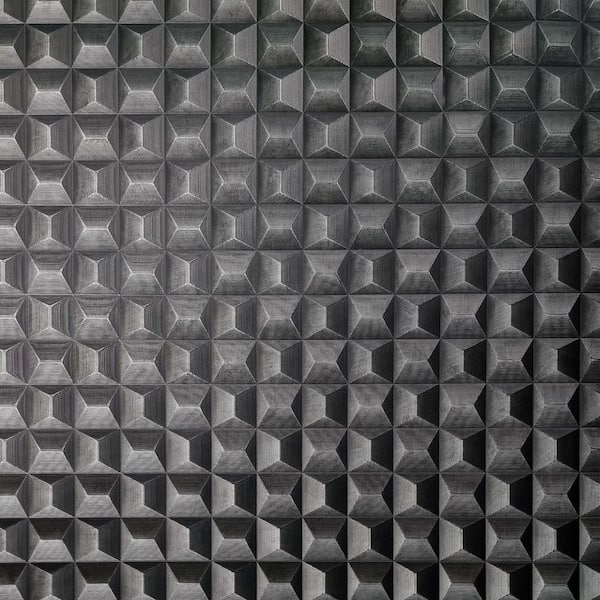 Romero Black 3D Geometric Wallpaper