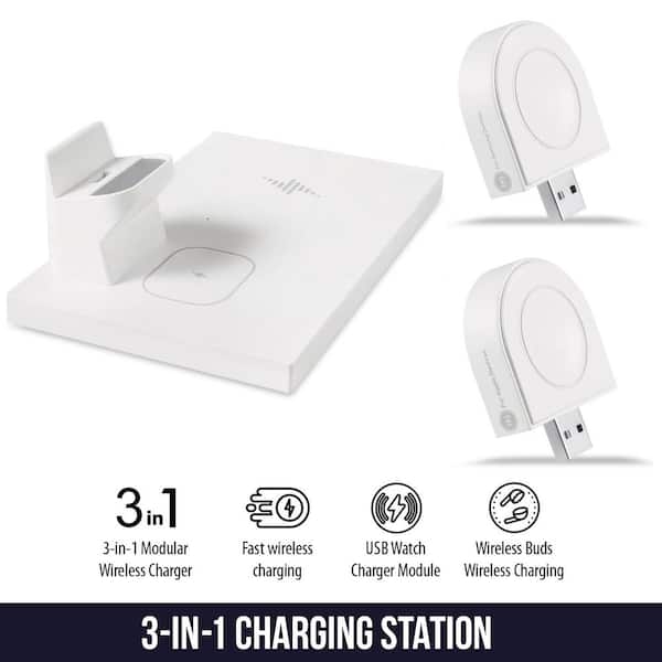 Wasserstein 3-in-1 Wireless Charging Station for Samsung Galaxy Phone/Buds/ Watch, Apple iPhone/AirPods/Watch, Huawei/Sony/Google/LG  Samsung3in1ChargingStandUS - The Home Depot