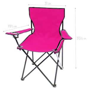 Portable Folding Camping Outdoor Beach Chair (Pink)